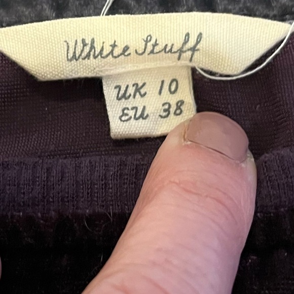 WHITE STUFF Purple Velvet Women's dress size 38 - Picture 2 of 7